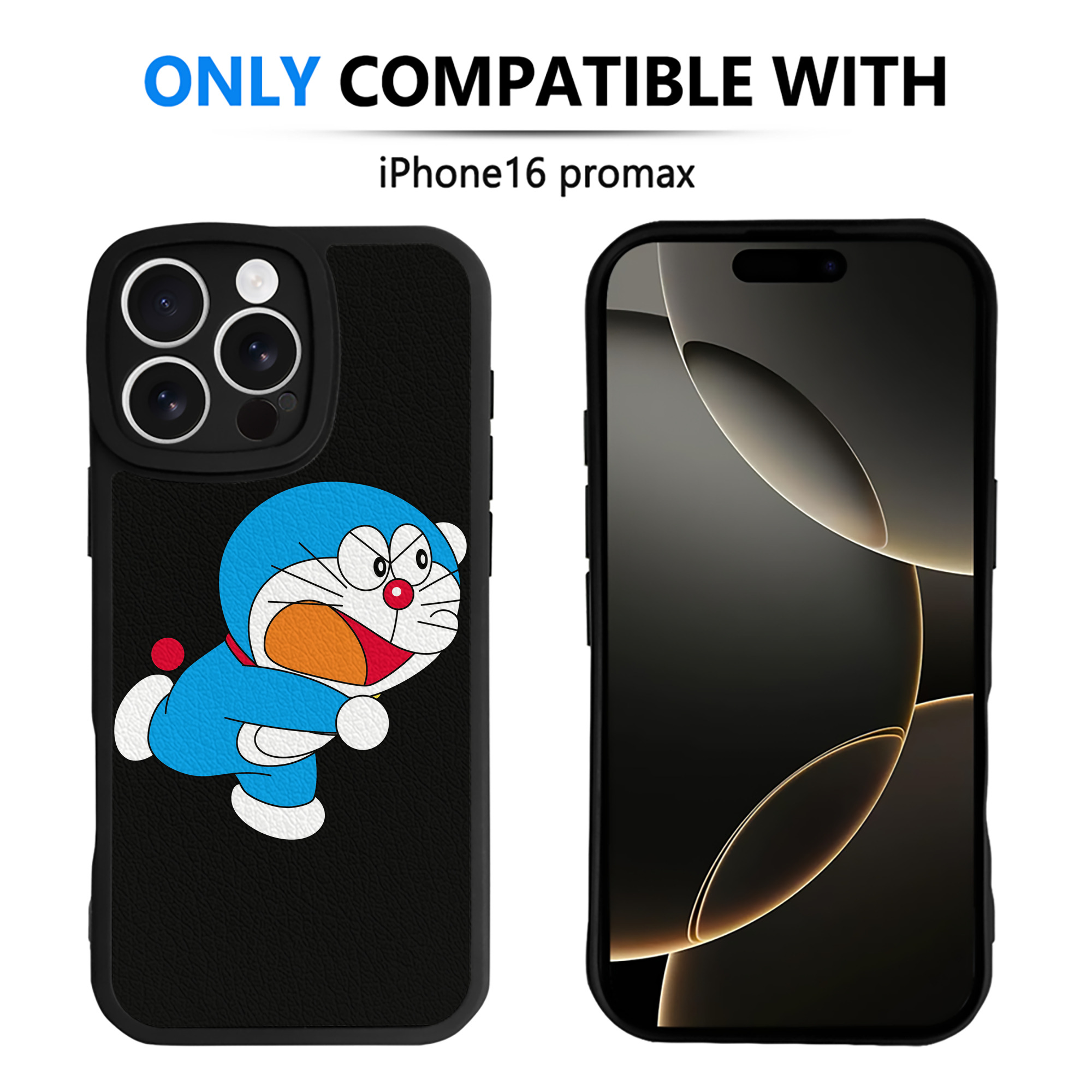 （画像用） ドラえもん Doraemon 【iPhone 16シリーズ対応】シリコンスマホケース（レザー調） 材質：シリコン